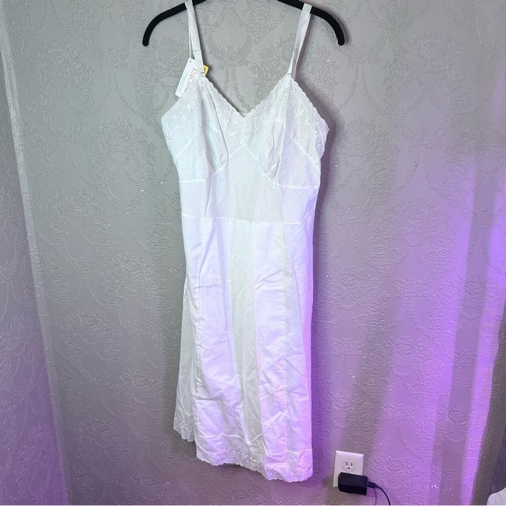 Elegant White Lace Slip Dress Large new nwt